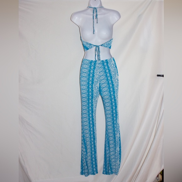 Better Be | Two Piece Outfit | Light Blue & White w designs | Small - Picture 8 of 14
